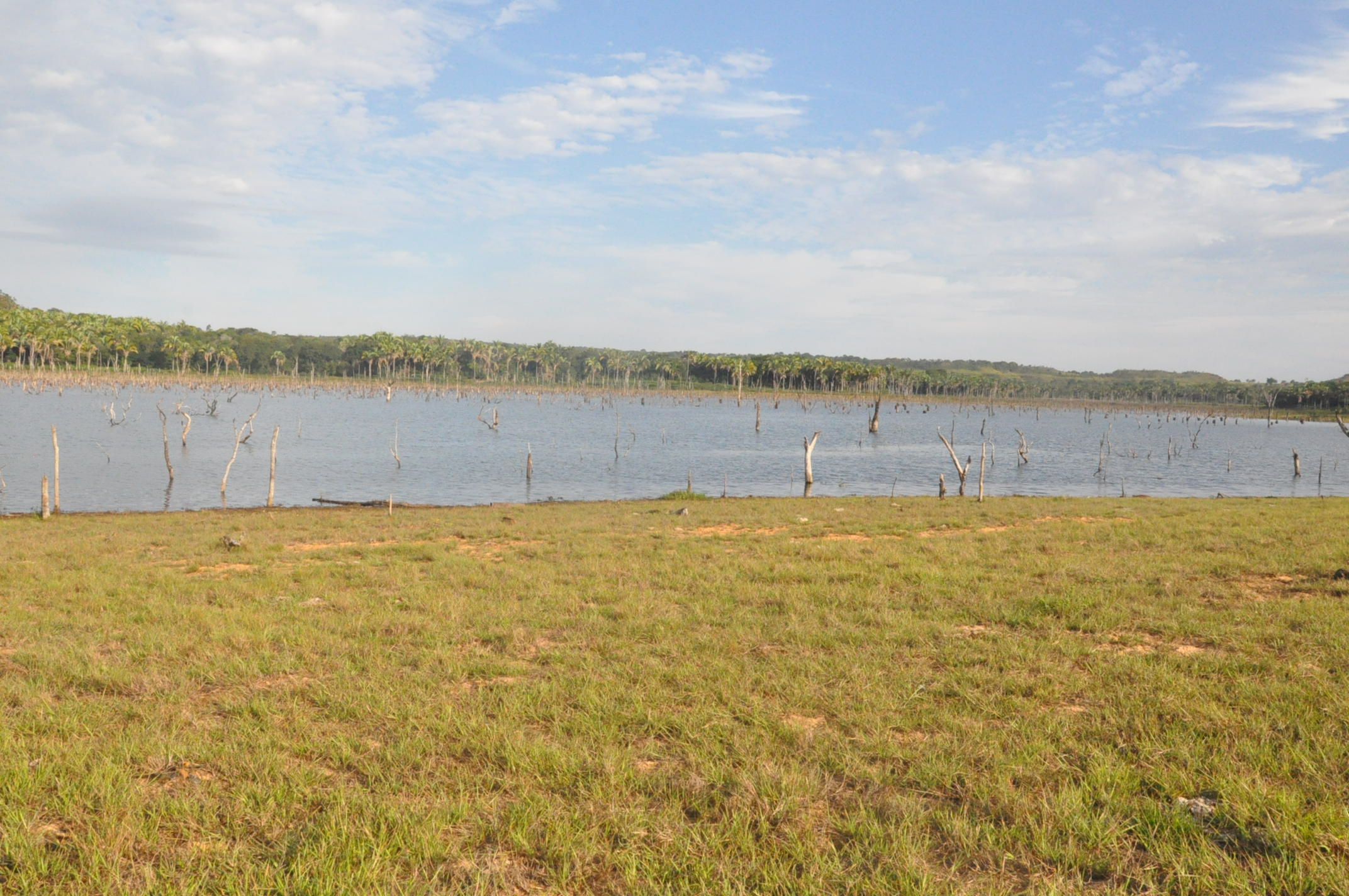 Área na beira do lago do Manso