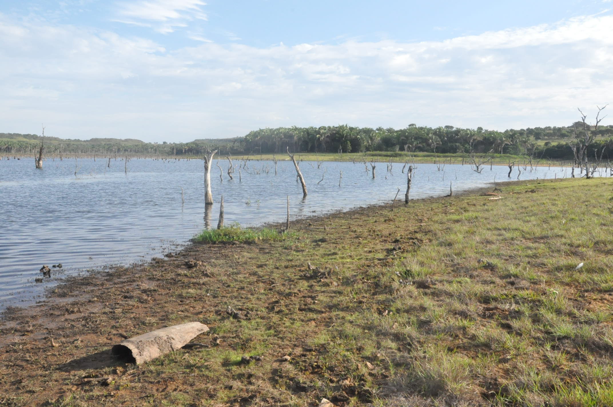 Área na beira do lago do Manso